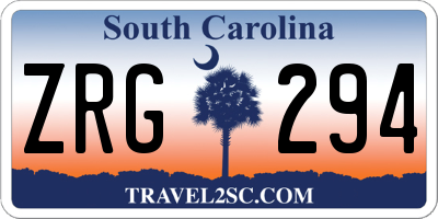SC license plate ZRG294