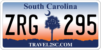 SC license plate ZRG295