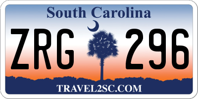 SC license plate ZRG296