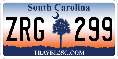 SC license plate ZRG299