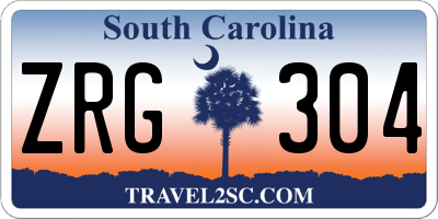 SC license plate ZRG304