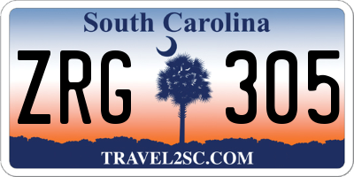 SC license plate ZRG305