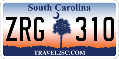 SC license plate ZRG310