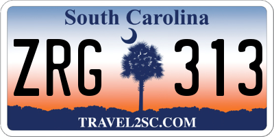 SC license plate ZRG313