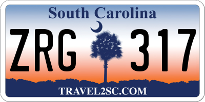 SC license plate ZRG317