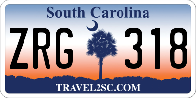 SC license plate ZRG318