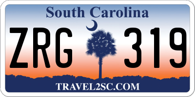 SC license plate ZRG319