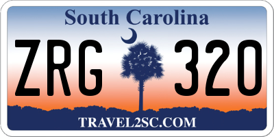 SC license plate ZRG320