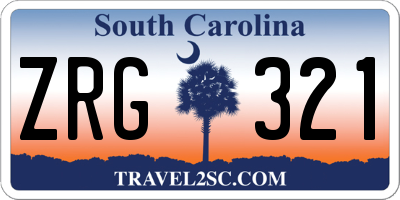 SC license plate ZRG321