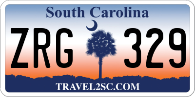 SC license plate ZRG329