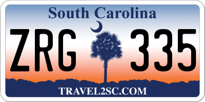 SC license plate ZRG335