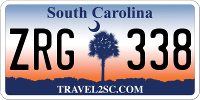 SC license plate ZRG338