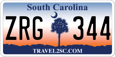 SC license plate ZRG344