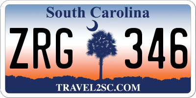 SC license plate ZRG346