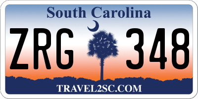 SC license plate ZRG348