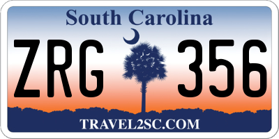 SC license plate ZRG356
