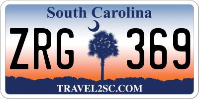 SC license plate ZRG369