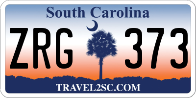 SC license plate ZRG373