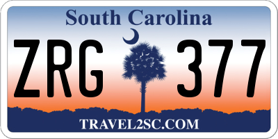 SC license plate ZRG377