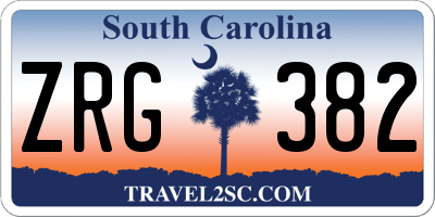 SC license plate ZRG382