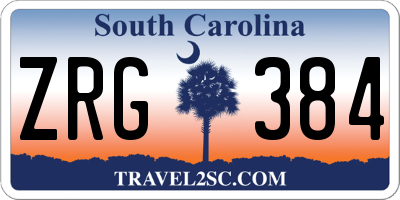 SC license plate ZRG384