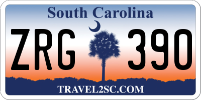 SC license plate ZRG390
