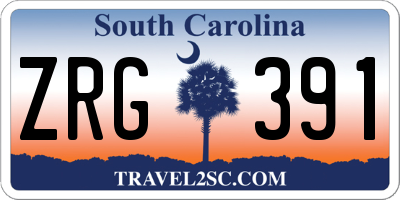 SC license plate ZRG391
