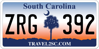 SC license plate ZRG392