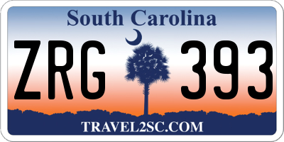 SC license plate ZRG393