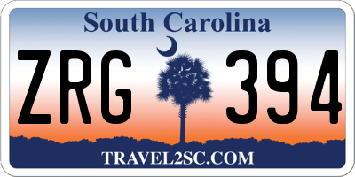 SC license plate ZRG394
