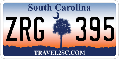 SC license plate ZRG395