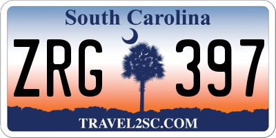 SC license plate ZRG397