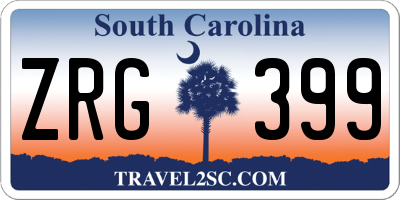 SC license plate ZRG399