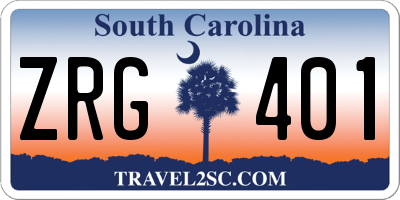 SC license plate ZRG401