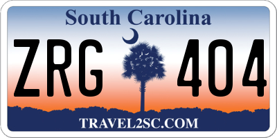 SC license plate ZRG404