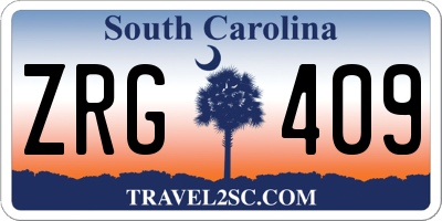SC license plate ZRG409