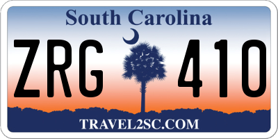 SC license plate ZRG410