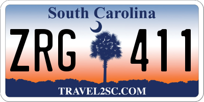 SC license plate ZRG411
