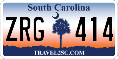SC license plate ZRG414