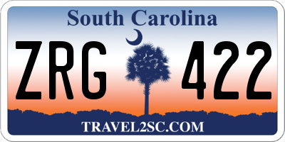 SC license plate ZRG422