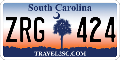SC license plate ZRG424