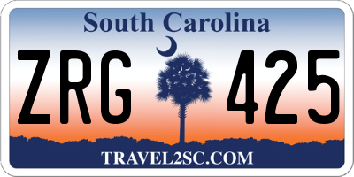 SC license plate ZRG425