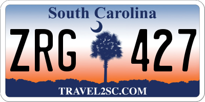 SC license plate ZRG427