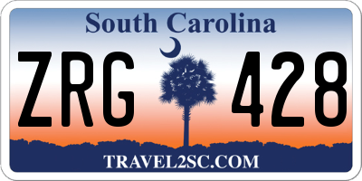 SC license plate ZRG428
