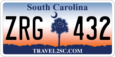 SC license plate ZRG432