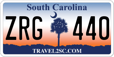 SC license plate ZRG440