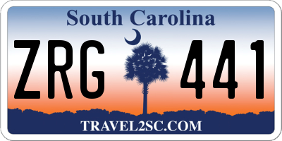SC license plate ZRG441