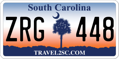 SC license plate ZRG448