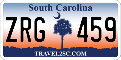 SC license plate ZRG459