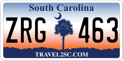 SC license plate ZRG463